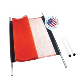 KidKusion Driveway Safety Net | Not Retractable | Orange | 28' | Outdoor Barrier; Playtime Safety; Yard Safety