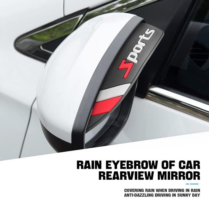 Blilo 2PCS Rear View Mirror Rain Eyebrows, Waterproof PVC Auto