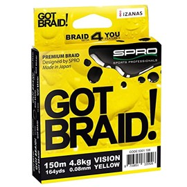 Spro GOT Braid 4-Way 150 m Vision Yellow / 0.08 mm Braided Line