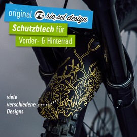 Riesel Design Schlamm:Pe Bicycle Mudguard, Incl. Cable Ties & 2 Stickers for MTB Mudguard / Stylish Bike Guard & Modern Mountain Bike Mudguard for Any Bike Size