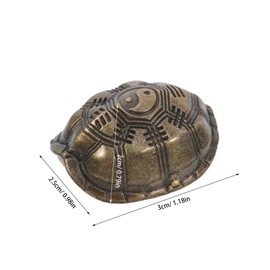 Garneck Turtle Shell Shaking Hexagram Turtle Shell Luck Charm Sculptures Shells Divination Prop Turtle Decorations Brass Turtle Tortoise Turtle Shell Accessories Brown Copper