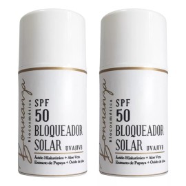 Bonnanza Bloqueador Solar Vegano Biodegradable Hidratante 2x1