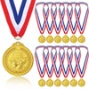 STHGDONA Gold Football Medals for Children, 12-Pack of Metal Medals