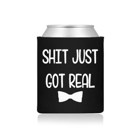 Funny Wedding Can Cover for Groom Engagement Can Cooler Sleeve for Couples Newly Wed Gifts for Him Congratulations Engagement Can Sleeve for Friend Wedding Gifts for Newlyweds Newly Engaged