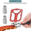 1 Pair Chrome-Molybdenum Steel Bicycle Pedal Extender, Extended Pedal Spacer