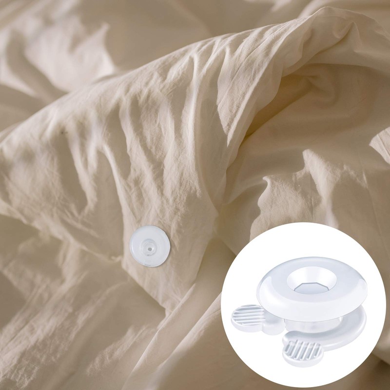 Jetec 12 Pcs Duvet Comforter Clips Plastic Grippers Button Clips
