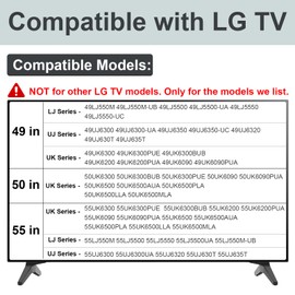 Stand for LG TV Legs Replacement, TV Stand Legs for 49 50 55 Inch LG TV Stand - 49UJ6350 49UK6200 50UK6090 50UK6500 55UK6300 55UK6200 55UK6500 55UK6090 55UJ6300 MAM643660 MEZ64114730 with Screws