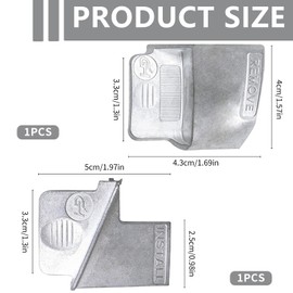 HAYGEM 2 pieces remover installation tool, aluminium belt disassembly tools, metallic disassembly and assembly tools set, for car V-ribbed belt removal and installation