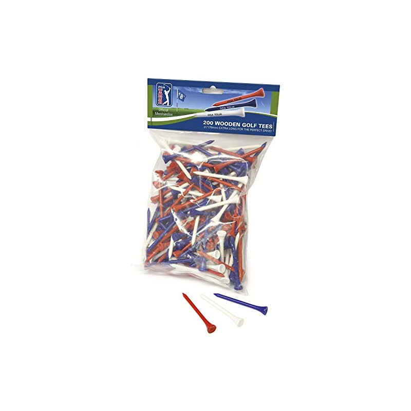 PGA Tour Unisex – Erwachsene Golf-Tees aus Holz, 7 cm,