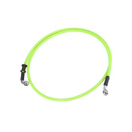 Partuto Universal 140cm 55.12" Motorcycle Brake Clutch Oil Hose Line Pipe Hydraulic Reinforced Stainless Steel Braided Green Replacement