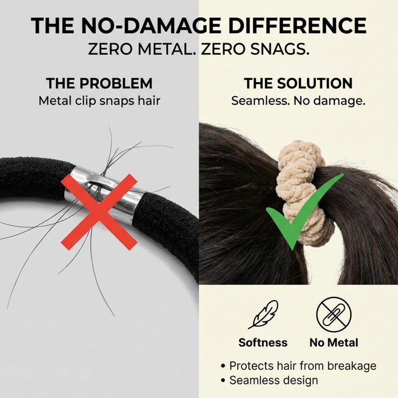 ZUBIV Soft Elastic Hair Scrunchies for Women