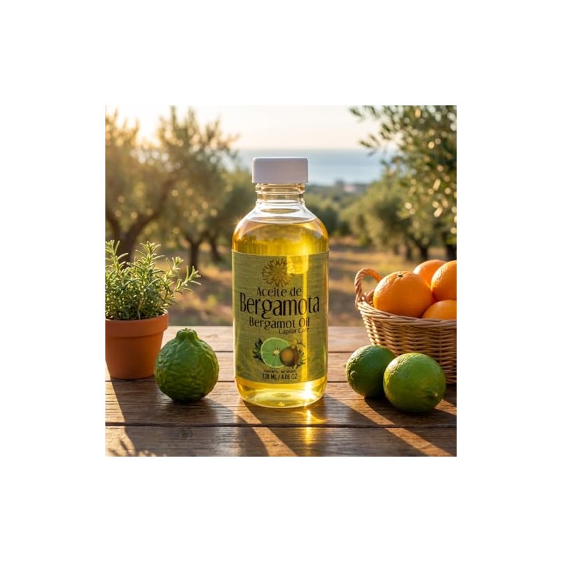 Aceite de bergamota 120 ml marca Lenico Estimula Crecimiento Cabello,Barba