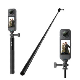 150cm/60" Invisible Extended Selfie Stick for Insta 360 X5 X4 Action Cameras, 1/4" Extended Monopod Pole, Upgraded Aluminum Alloy, Ultra-Smooth Telescopic Design for Professional Sports Photography