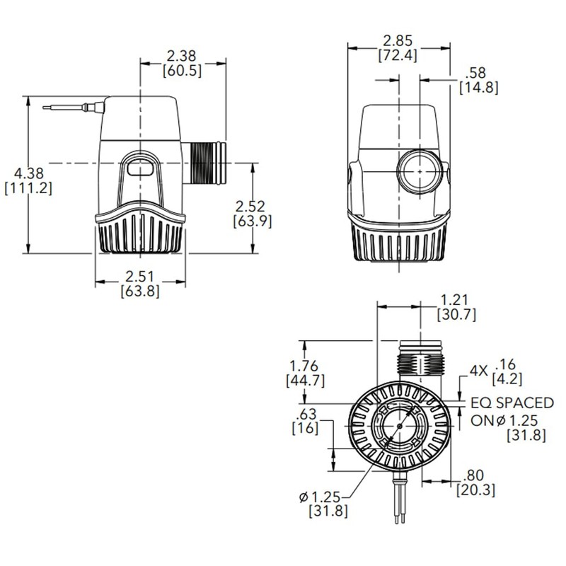 Rule Standard Bilge Pump 27DA - Not Automatic, Submersible, Marine
