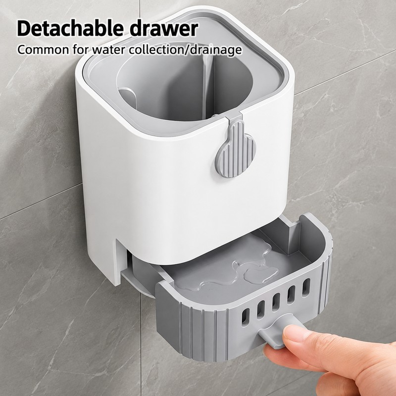 Wall Mounted Toilet Brush Set for Bathroom Cleaning – Flexible