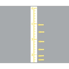 Height Wall Chart Decal in Yellow