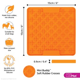 LickiMat Mini Classics Interactive Pet Feeding Mat for Dogs, Slow Feeder with Modern Design, Enrichment for Family Bonding, Anxiety Relief