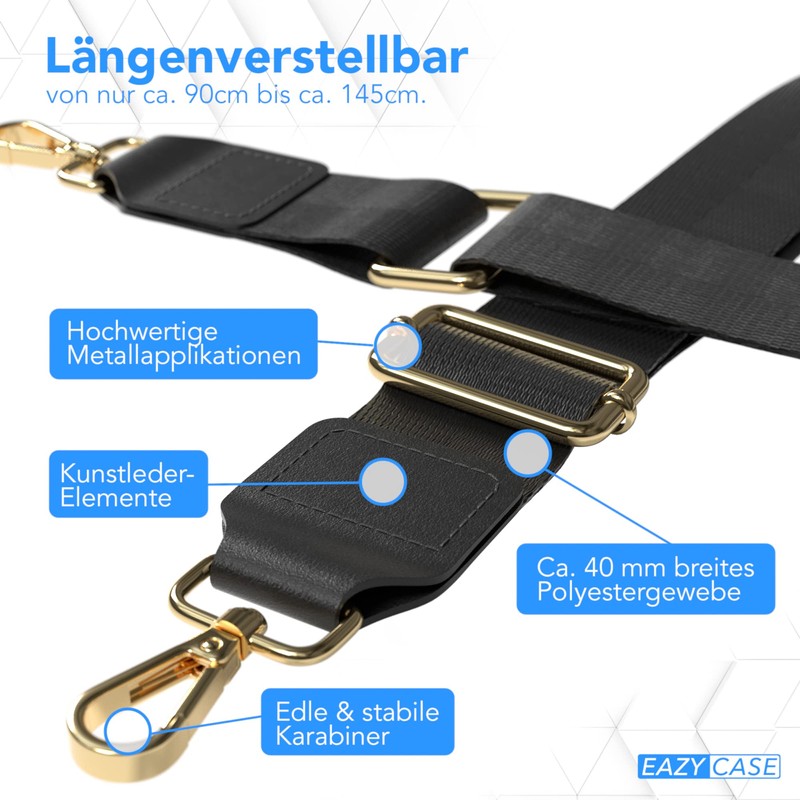EAZY CASE Adjustable Bag Strap, Replacement Shoulder Strap for Handbags,