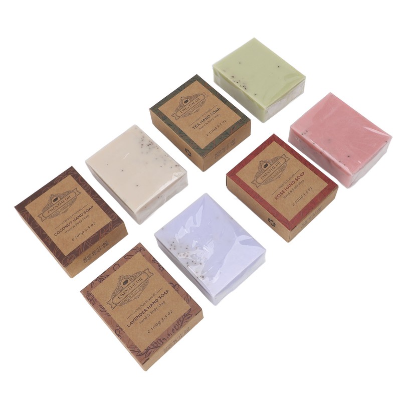 4pcs Exfoliating Soap Set Moisturizing Colorful Sea Salt Shea Butter