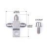 CNRAQR Stainless Steel AN3-3AN Male Brake Hose End Tee Block
