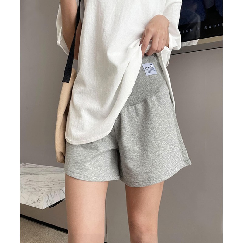 Aimoha Women's Maternity Shorts, Half Pants, Thin, Showpan, Adjuster, Plain,