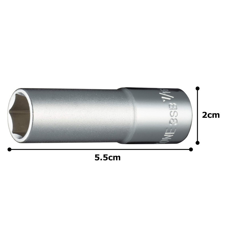 Tone Deep Socket (6 Angle) 3SB-14L Insertion Angle 3/8 mm