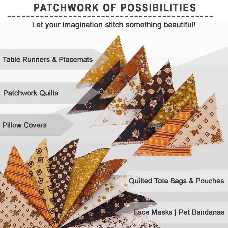 40 Pcs 5 x 5 inches Quilting Fabric Bundles Precut,