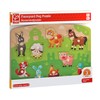 Hape Farmyard Peg Puzzle | 10 Piece Wooden Animal Peg