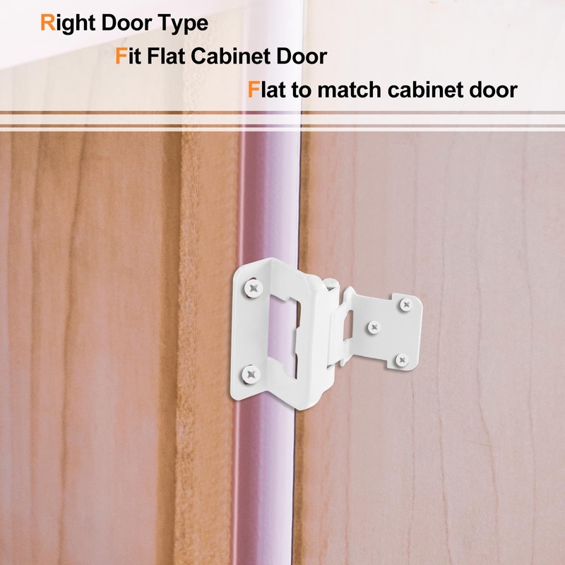 sourcing map 8 Pcs Cabinet Hinges for Kitchen Cabinet Door,