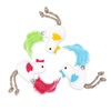 Andiker 3 Pcs Catnip Toys with Bell and Feather, Canvas