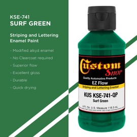 Custom Shop KSE741-QP Surf Green - EZ Flow Pinstripe & Lettering Enamel Paint - 4 Ounce