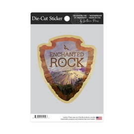 Die Cut Sticker Fredericksburg, Texas, I Heart Enchanted Rock, Contour Vinyl Sticker 3 to 6 inches, (Waterproof Decal for Cars, Water Bottles, Laptops, Coolers), Large