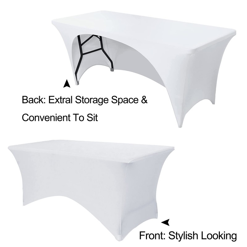 Time to Sparkle 2PCS 4ft Stretch Spandex Table Cover for