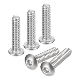 QUARKZMAN #6-32x5/8 Inch Switch Head Socket Cap Screws 100 Pieces 304 Stainless Steel Fasteners Hex Bolt Screws Fully Threaded Hex Drive Screws