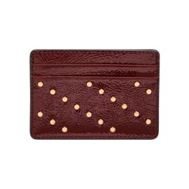 Fossil Women's Steven Litehide™ Leather Card Holder Wallet, red, Casual