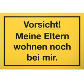 DankeDir! Eltern wohnen noch - Sign - Room Decoration Teenagers Decoration Gift Idea Birthday Door Decoration - Teenager's Room Gift Idea Boys & Girls Door Sign Saying Teenager Room