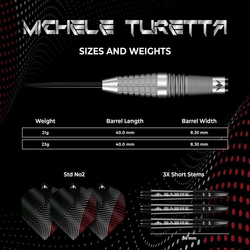 Mission | Michele Turetta Darts | Steel Tip | 90%