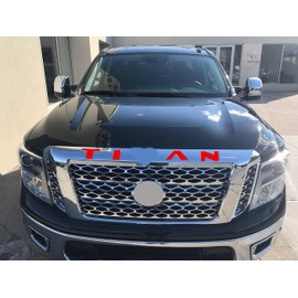 Red Letters fits 2016 & UP Titan Hood/Grill ABS Plastic Inlay Also fits Titan XD