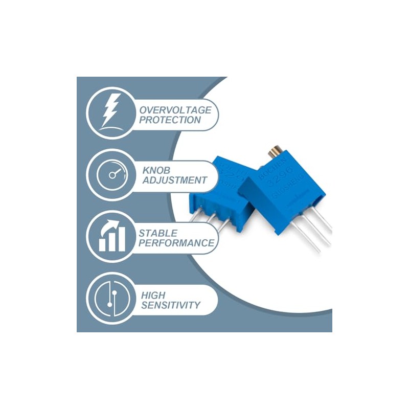 Innfeeltech 20 Pcs 1K Ohm Multiturn Trimmer Potentiometer Blue Adjustable