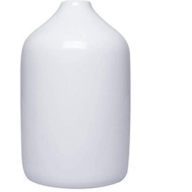 Hosley Jarrón de cerámica blanco de 8 pulgadas – Jarrón floral decorativo de 8 pulgadas de alto acristalamiento para bodas, centros de mesa, votivas, fiestas de jardín, decoración del hogar, oficina y