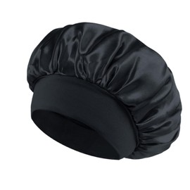 Satin Hair Hat 2 Pieces Satin Silk Hat Sleep Cap Night Hair Elastic for Women Nior One Size, Nior