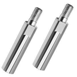 Marvexi M10 Angle Grinder Extension Connecting Rod Shaft, 3/8" M10 Thread Polishing Machine Adapter Lever for 100 Type Angle Grinder/Polisher(2Pcs)