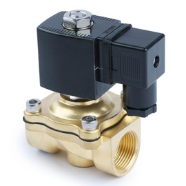 U.S. Solid 3/4" Brass Solenoid Valve - 12V DC, Normally Closed, 10 Bar Electric Valve for Water, Air, Diesel