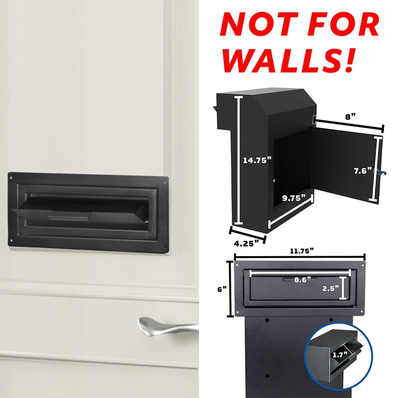 Pochar Door Drop Box for Mail, Rent, Deposit, and Night