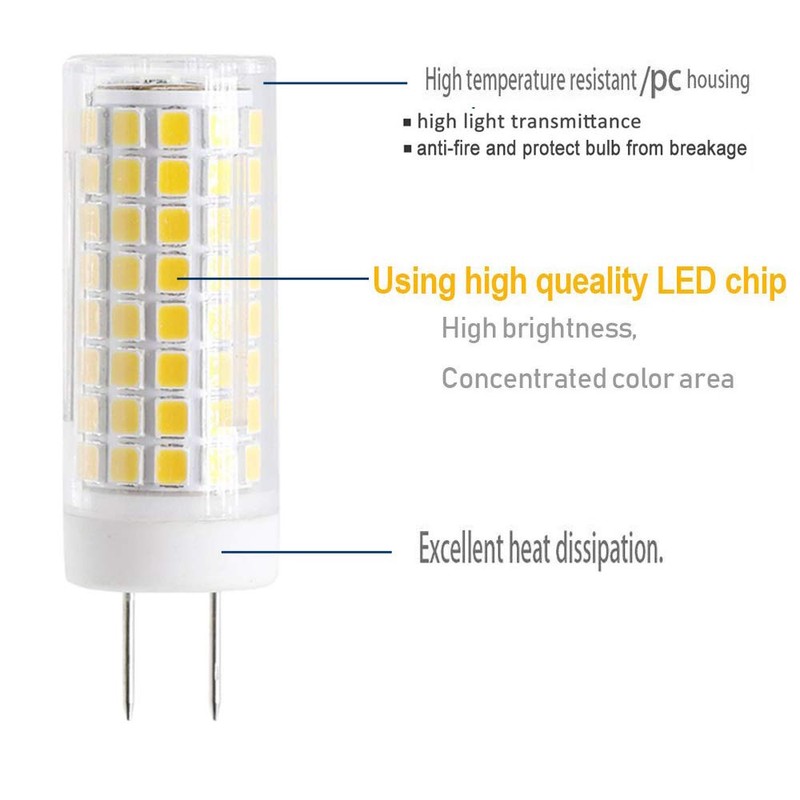 SYXKJ G8 Led Bulb, Dimmable 7W G8/GY8.6 Bi-pin Base Bulb,