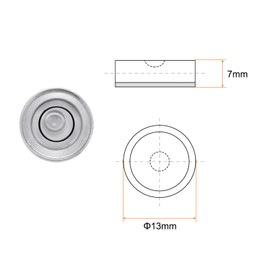 HARFINGTON Round Bubble Level 13x7mm Mini Circular Bullseye Spirit Levels for Leveling Camera Tripod Telescope Workshop Turntable Pictures Frame, Silver White