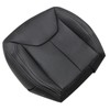 SecosAutoparts Black Leather Driver & Passenger Side Bottom Replacement Seat