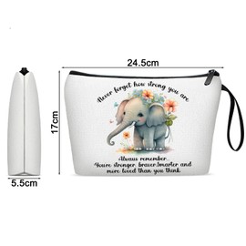 Capybara Lovers Makeup Bag - Funny Animal Design for Animal Lovers, Birthday Cosmetic Bag Gifts for Teen & Women Sister Bestie (18-Elephant)