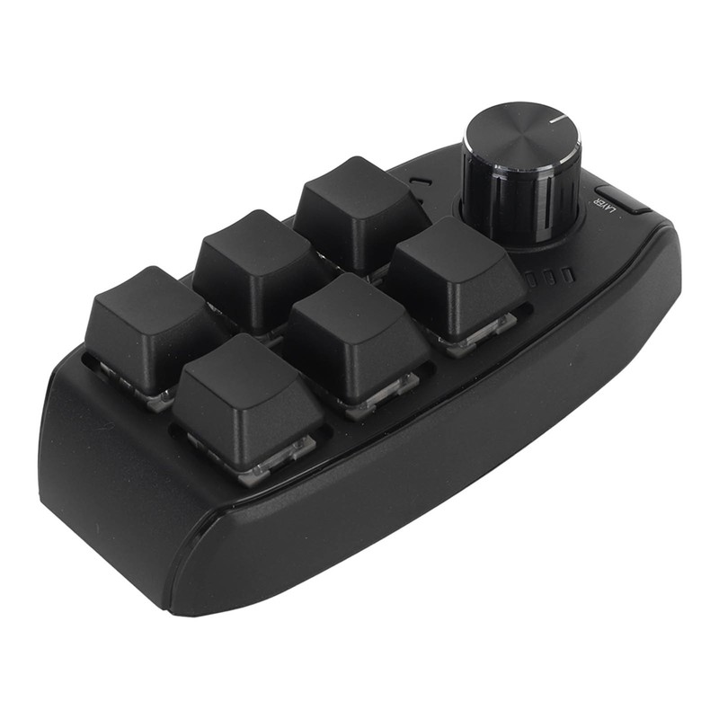 Mini Keypad 6 Keys 1 Knob Red Switch Mechanical Plug