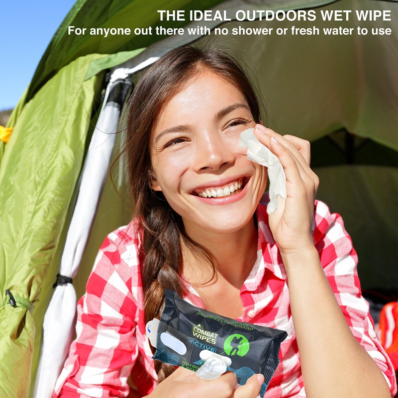 Combat Wipes ACTIVE Outdoor Wet Wipes - Extra Thick Camping